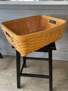 RARE LONGABERGER 2001 Large Storage Solutions Basket w/ handles & protector